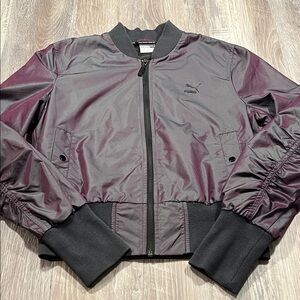 Puma Iridescent Bomber
Jacket In Plum Jacket with Black Trim Size Small